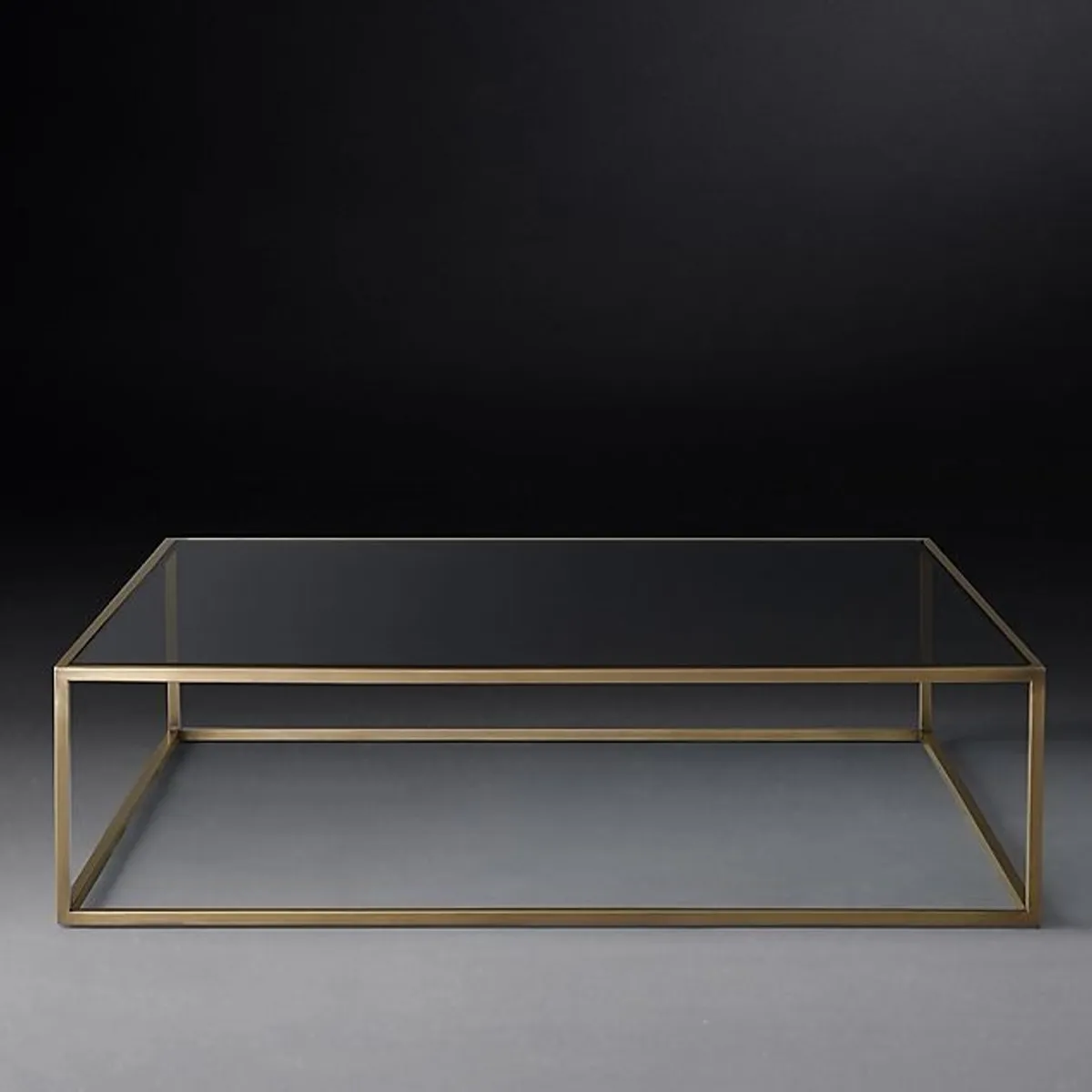 GENERICO - Mesa De Centro Cubo Dorado Vidrio - Viatto