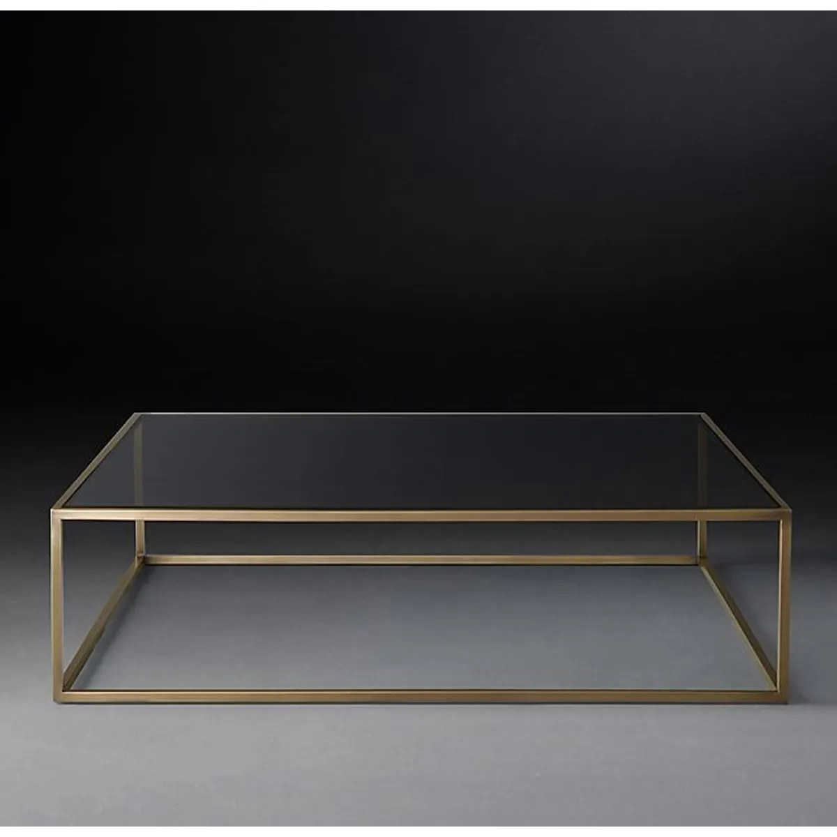 GENERICO - Mesa De Centro Cubo Dorado Vidrio - Viatto