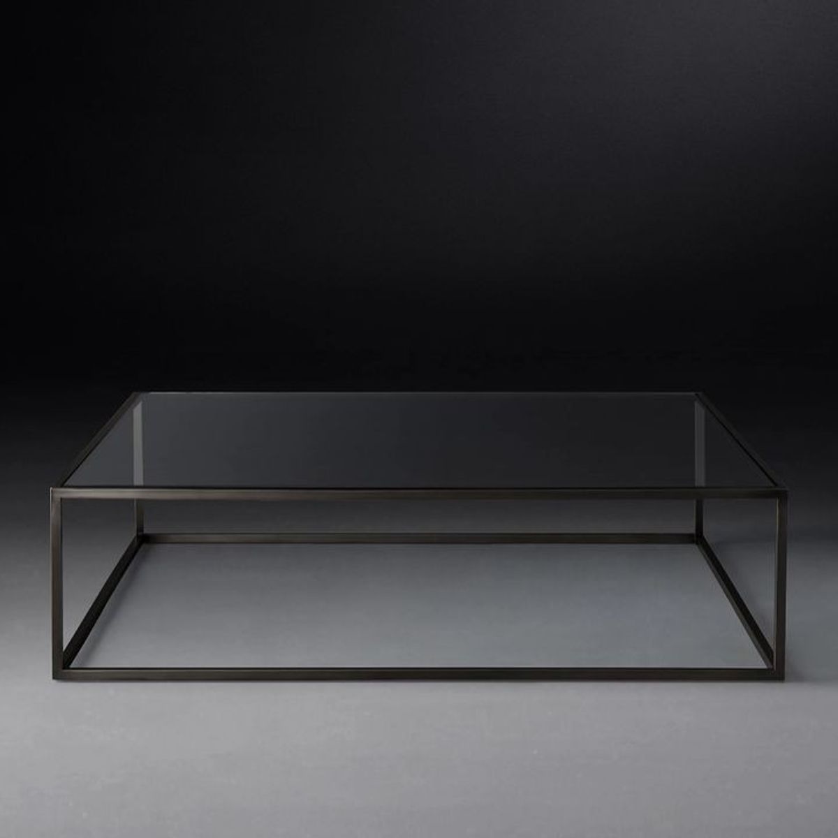GENERICO - Mesa De Centro Cubo Negro Vidrio - Viatto