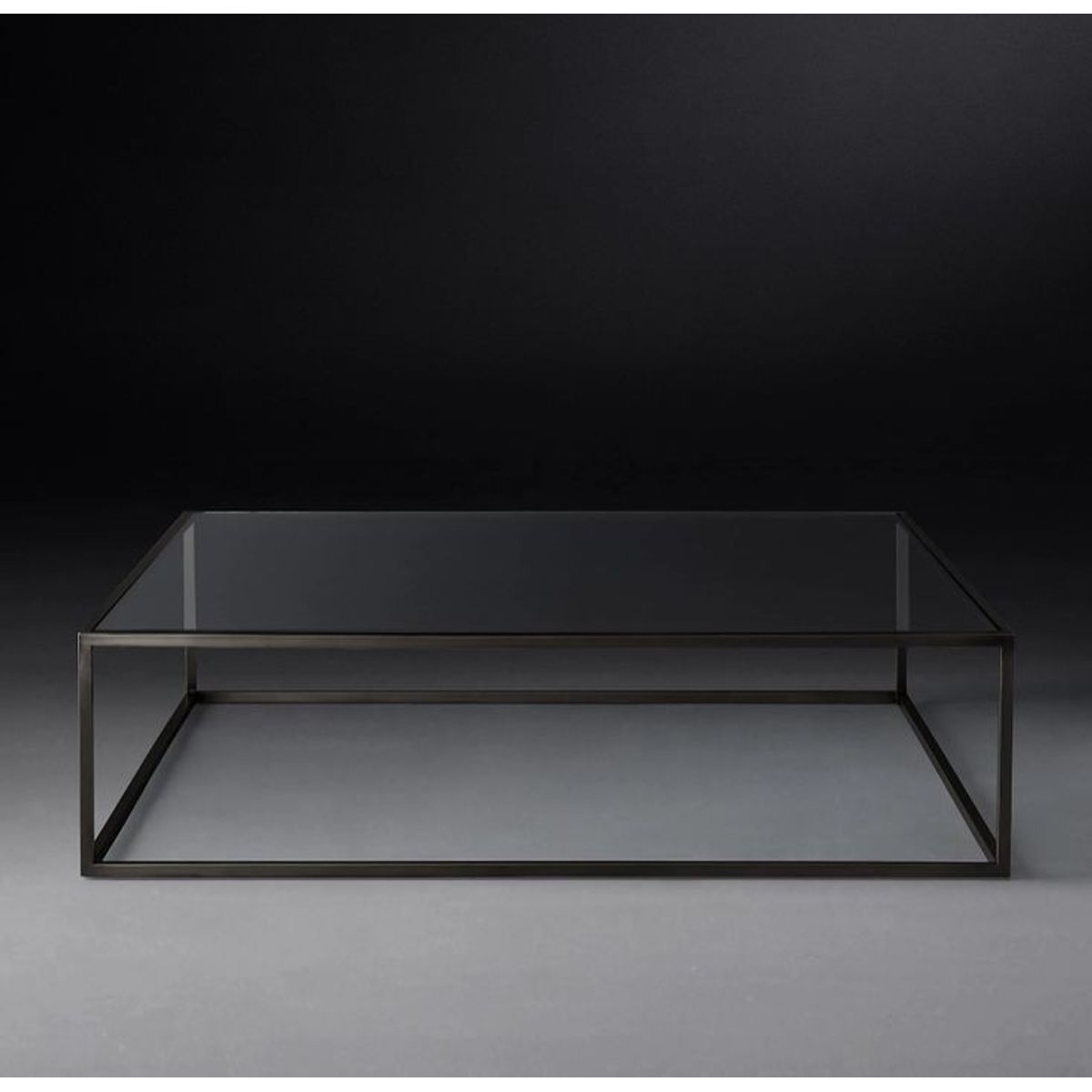 GENERICO - Mesa De Centro Cubo Negro Vidrio - Viatto