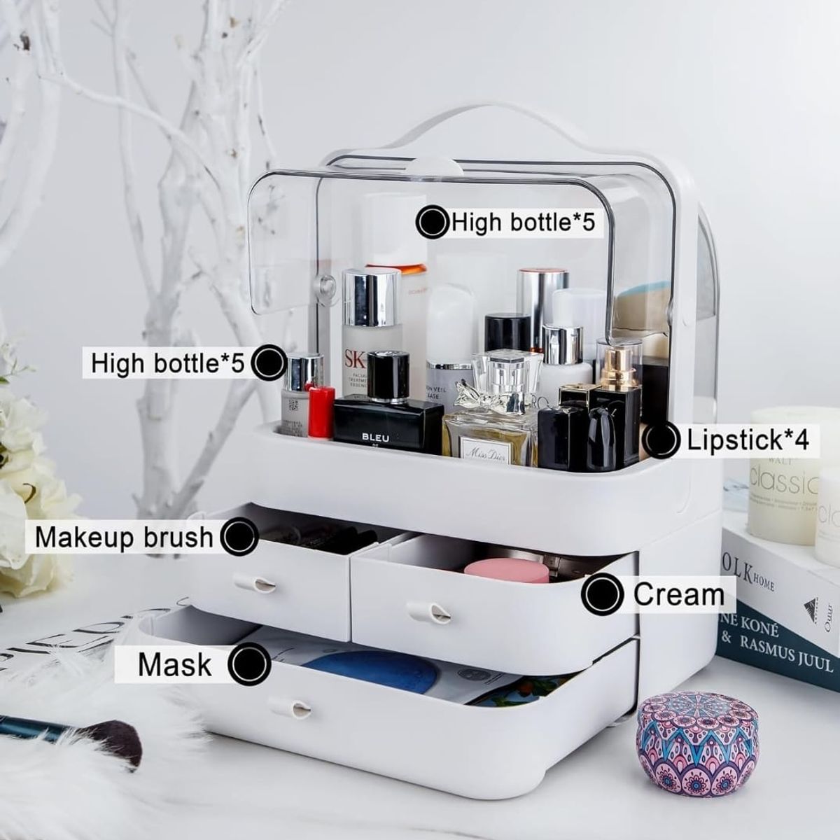 GENERICO - Caja Organizador De Cosméticos Portátil   Premium