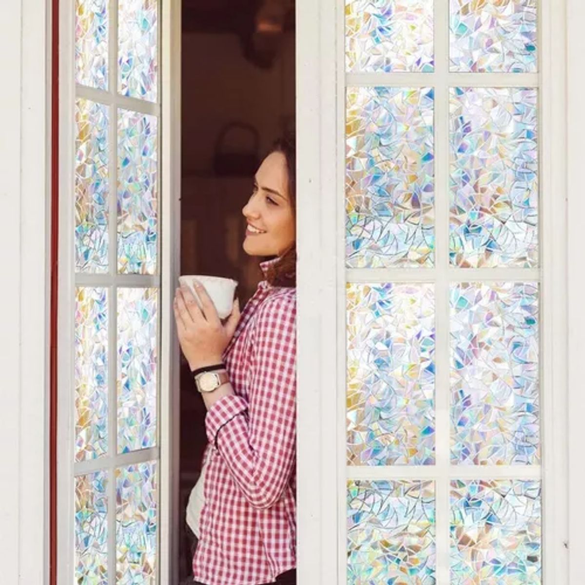 EDWINAYY - Vinilo Para Vidrio Films Empavonado Autoadhesivo Ventana