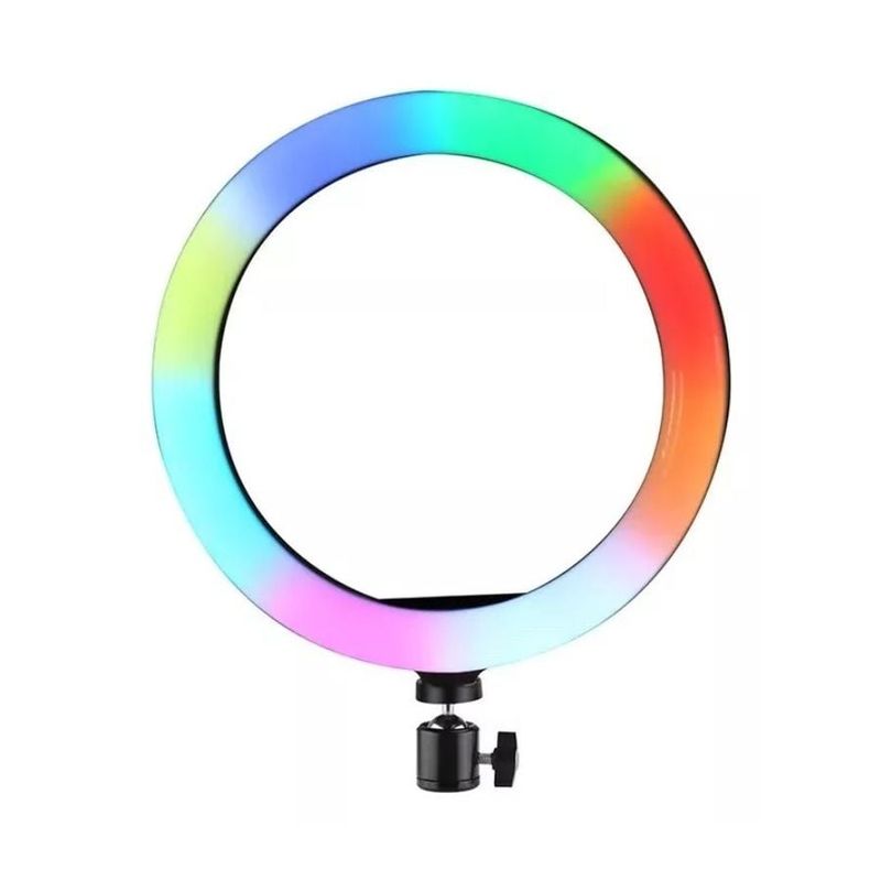 GENERICO - Aro De Luz Led Rgb Foto Videos Iluminación Multicolor 36cm