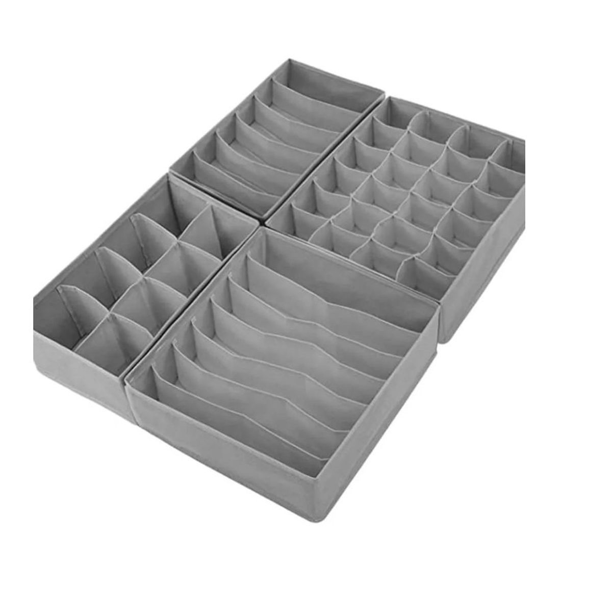 GENERICO - Organizador De Ropa Interior Para Armarios Set De 4 Gris