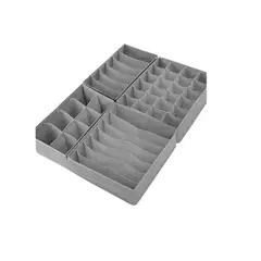 GENERICO - Organizador De Ropa Interior Para Armarios Set De 4 Gris