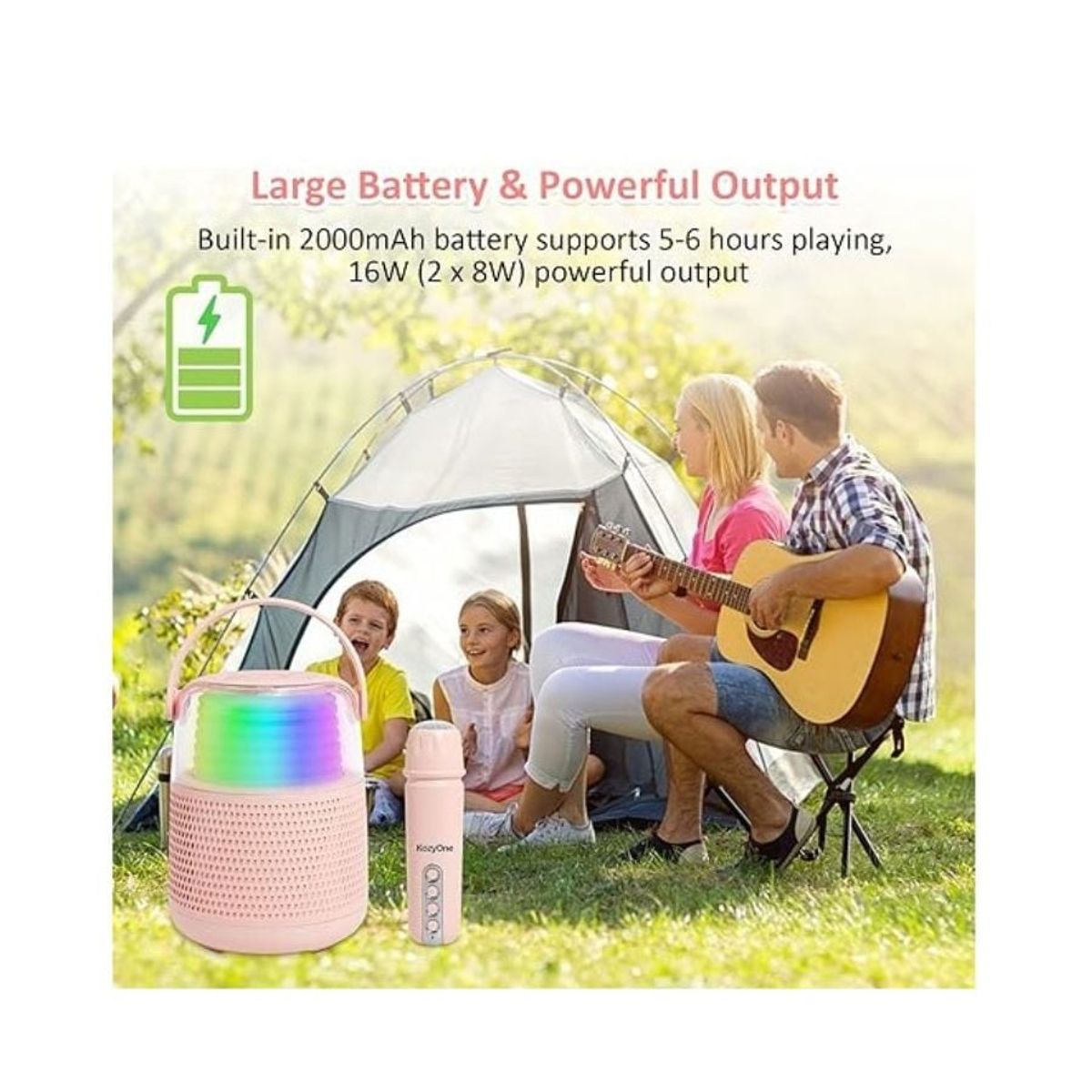 GENERICO - Parlante Y Micrófono Karaoke Voz Rgb Y-1 Bluetooth