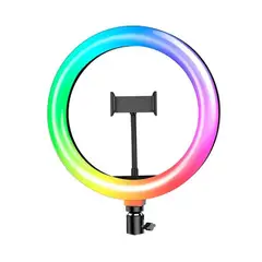 GENERICO - Aro De Luz Led Rgb Multicolor 45cm Fotos Videos Iluminación