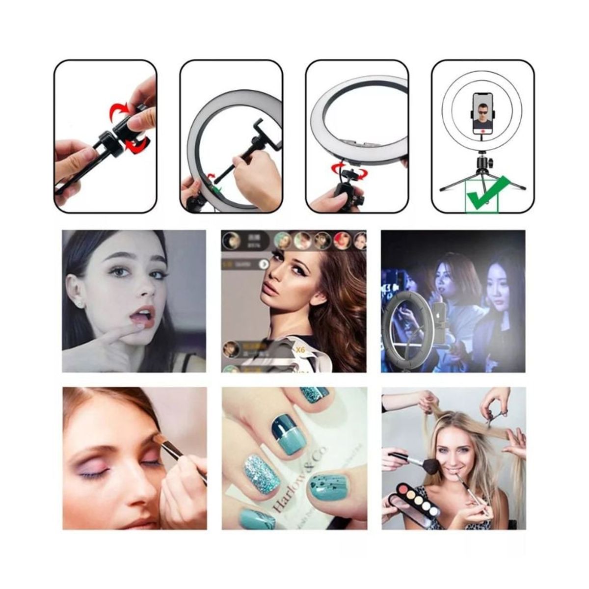 GENERICO - Aro De Luz Led Tricolor 36cm Iluminación Fotos Y Video