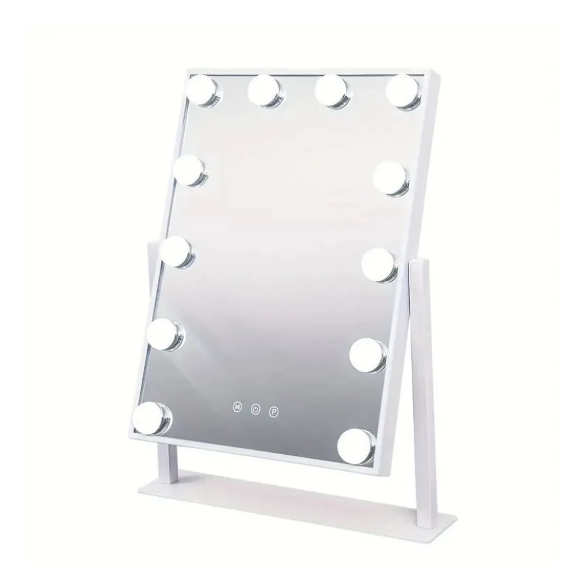 GENERICO - Espejo De Tocador Maquillaje 12 Bombillas Led Táctil Color Blanco
