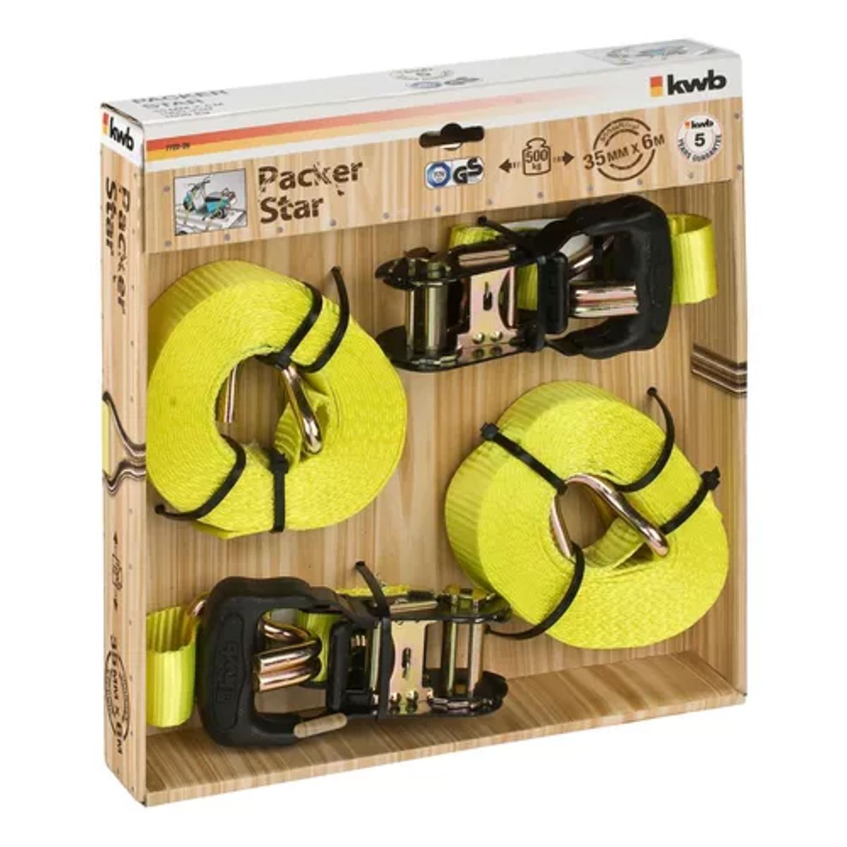 EINHELL - Set De Cintas De Amarre Eslinga 500kg 6mt X 2 Juegos Kwb