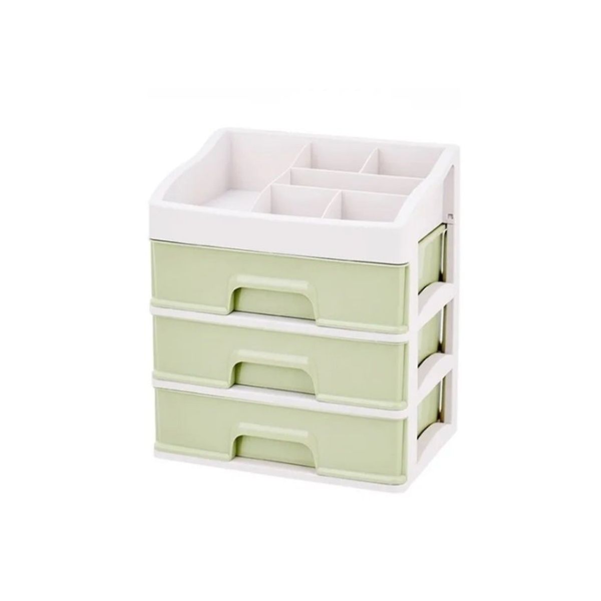 GENERICO - Organizador De Cosmeticos Maquillajes 3 Cajones Green