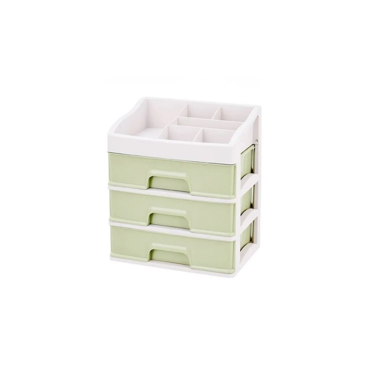 GENERICO - Organizador De Cosmeticos Maquillajes 3 Cajones Green