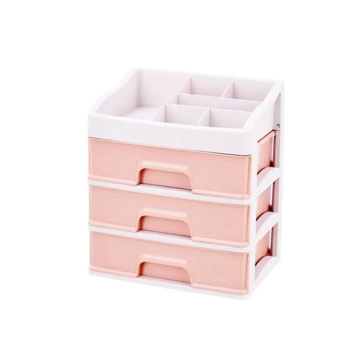 GENERICO - Organizador De Cosmeticos Maquillajes 3 Cajones Pink