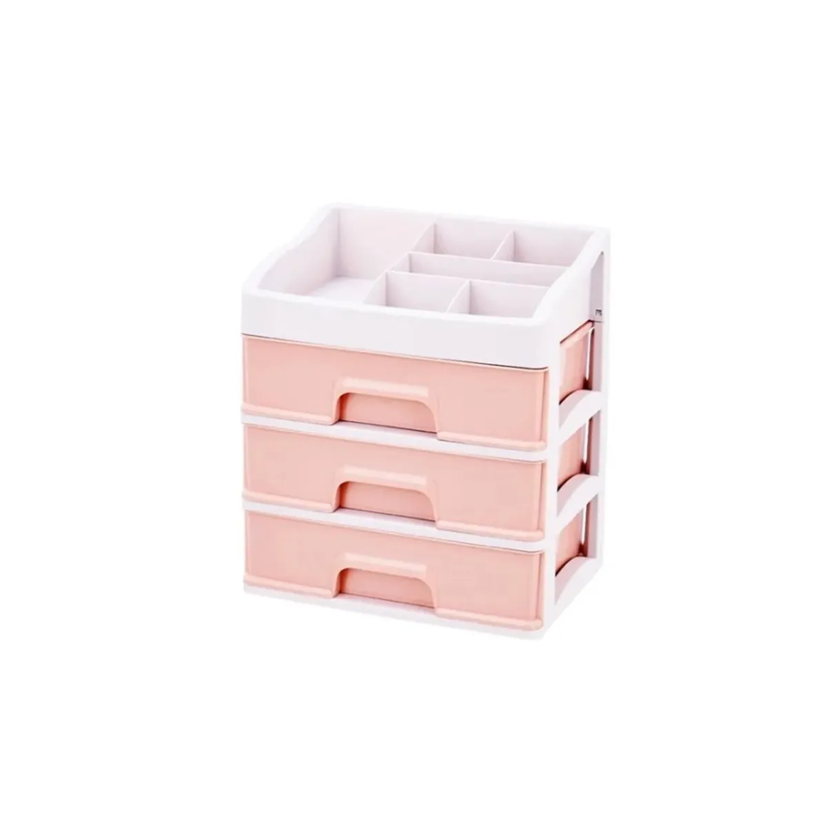 GENERICO - Organizador De Cosmeticos Maquillajes 3 Cajones Pink