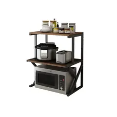 GENERICO - Estante Cocina Para Horno Microondas Rack Organizador Hogar Black