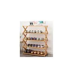 GENERICO - Zapatero Armable De Madera 5 Pisos 70cmx76cm Cafe