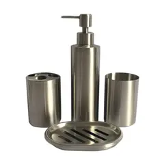 GENERICO - SET ACCESORIOS BAÑO 4UN SOBREP INOX MIXA-MIMBRAL