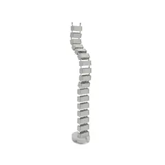 FORM OFFICE - Pasacables Vertebra 130 Gris claro Form
