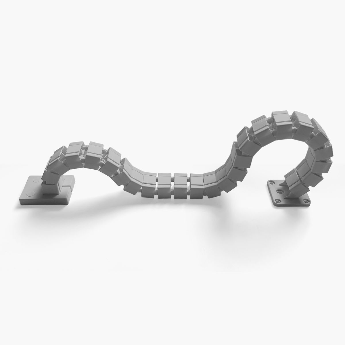 FORM OFFICE - Pasacables Vertebra 130 Gris claro Form