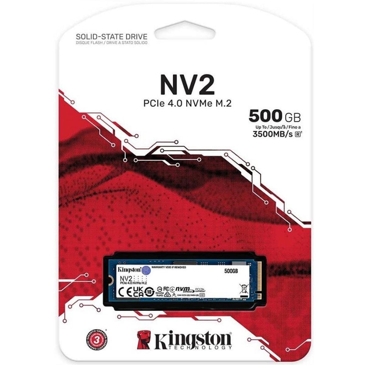 KINGSTON - Unidad SSD Kingston NV2 500Gb M.2 2280 Nvme Pcie