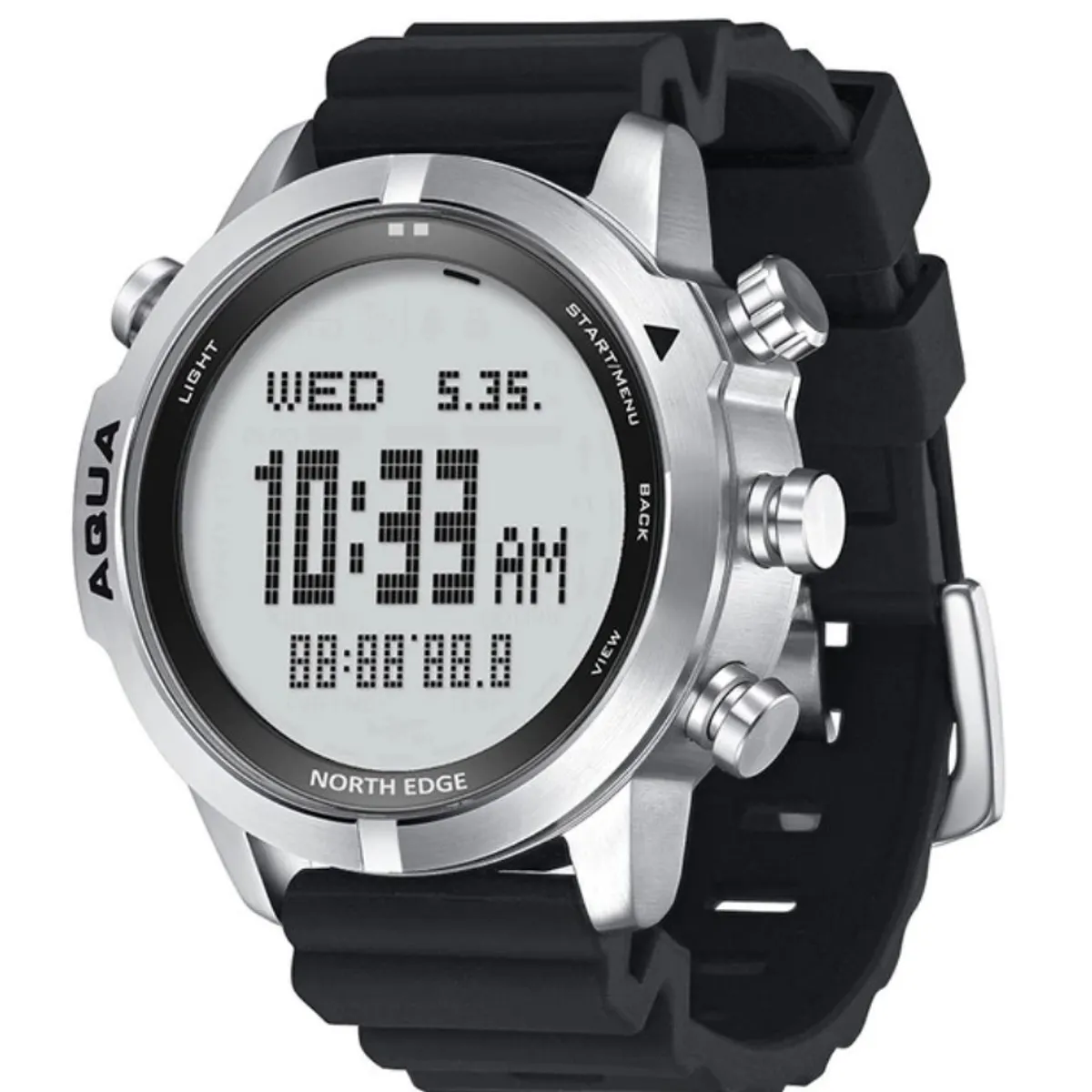 NORTH EDGE - Reloj Hombre NORTH EDGE AQUA BUCEO Sport Outdoor Militar Digital
