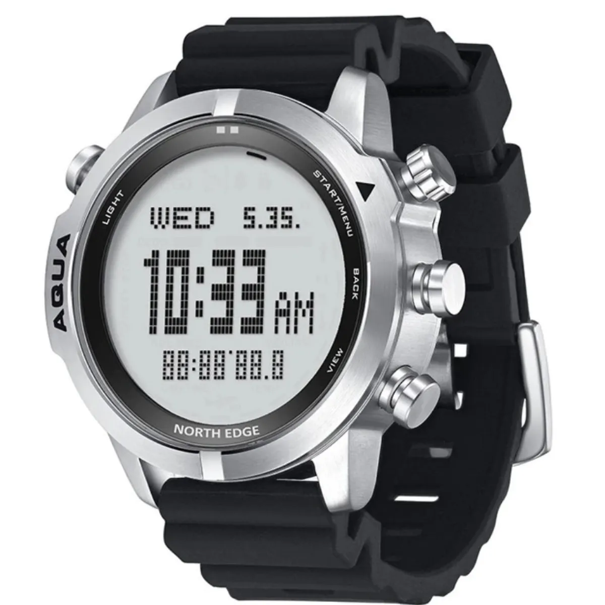 NORTH EDGE - Reloj Hombre NORTH EDGE AQUA BUCEO Sport Outdoor Militar Digital