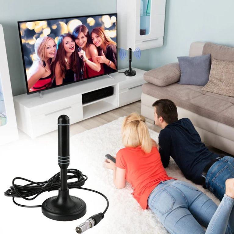 GENERICO Antena Hd Tv Digital Abierta Tvd Interior Coaxial Con Iman