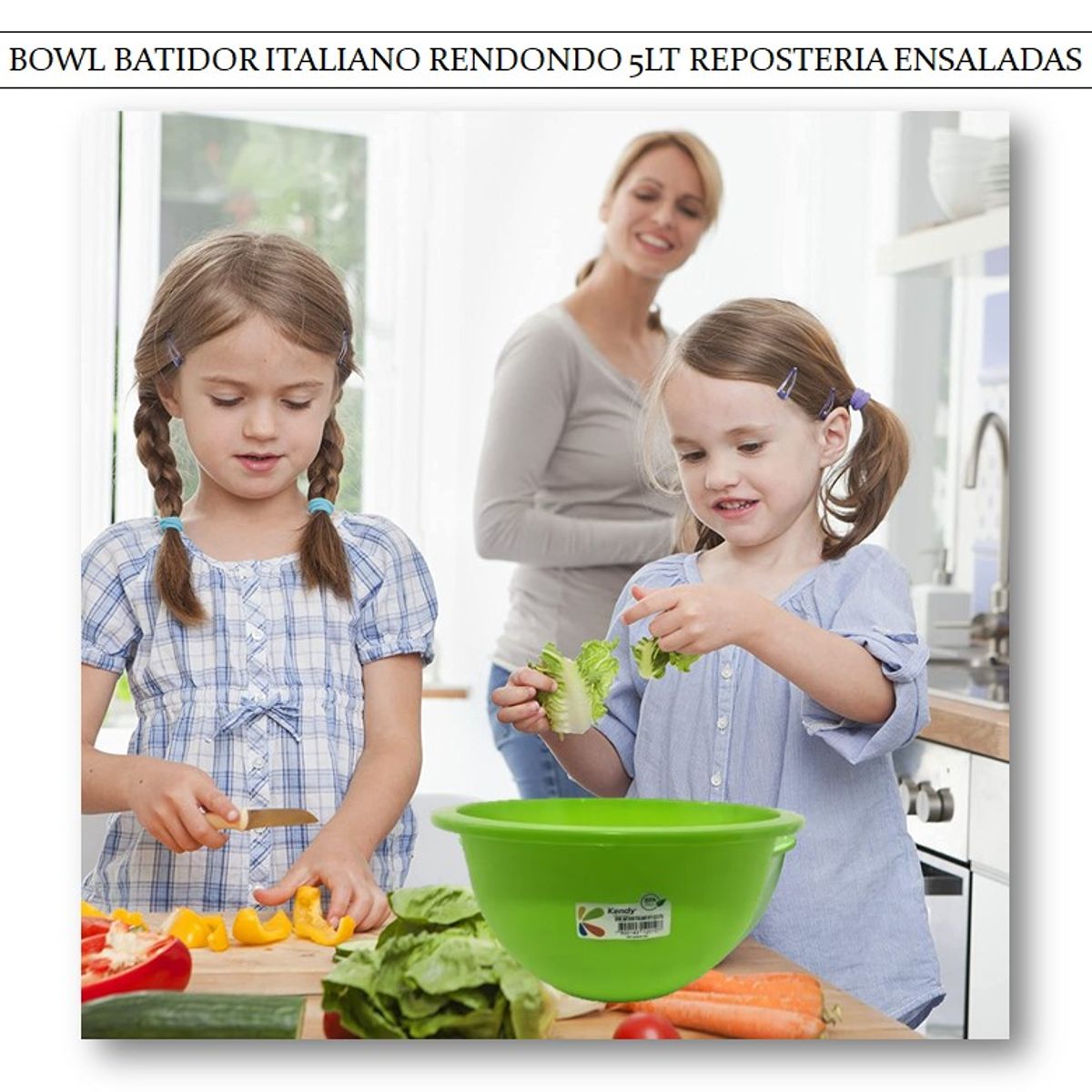 KENDY - Bowl Batidor Italiano Redondo 5 Lt Reposteria Ensaladas