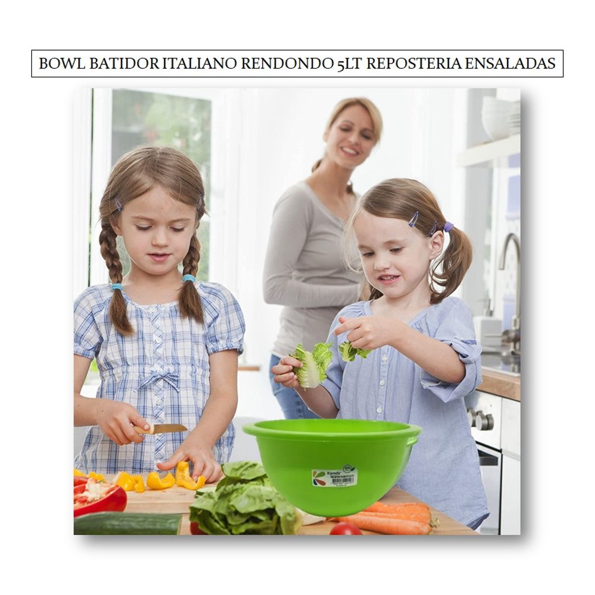 KENDY - Bowl Batidor Italiano Redondo 5 Lt Reposteria Ensaladas