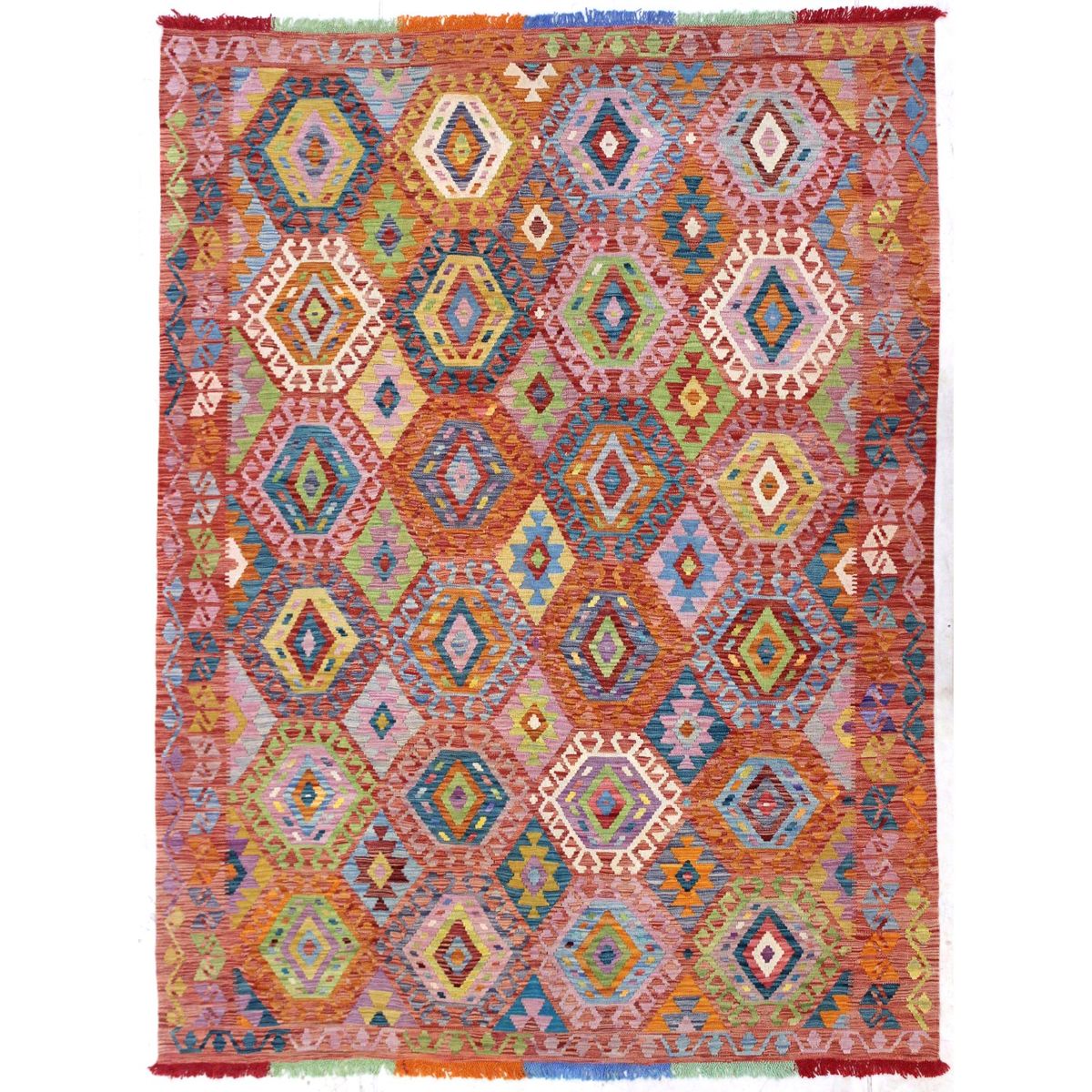 BAZHARS - ALFOMBRA BAZHARS 288X218 CM KILIM VEGI ARTESANAL