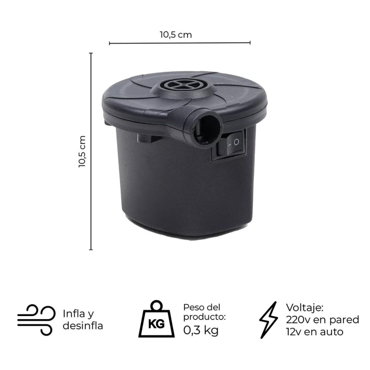 GENERICO - Bomba Inflador Para Colchón Piscina Inflable Aire