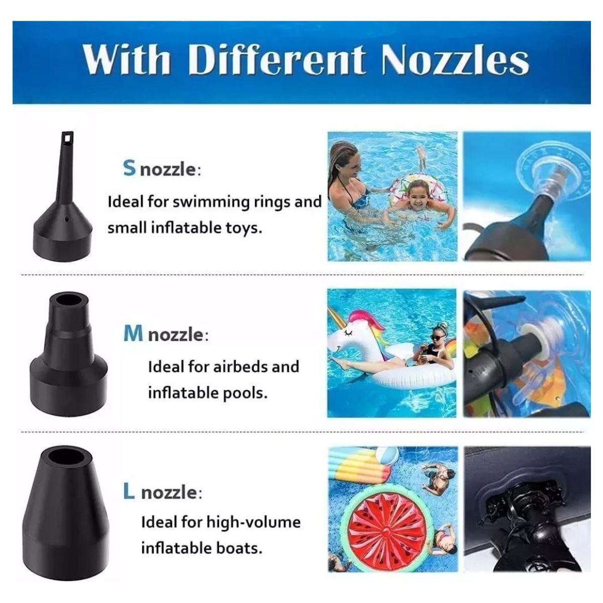 GENERICO - Bomba Inflador Para Colchón Piscina Inflable Aire