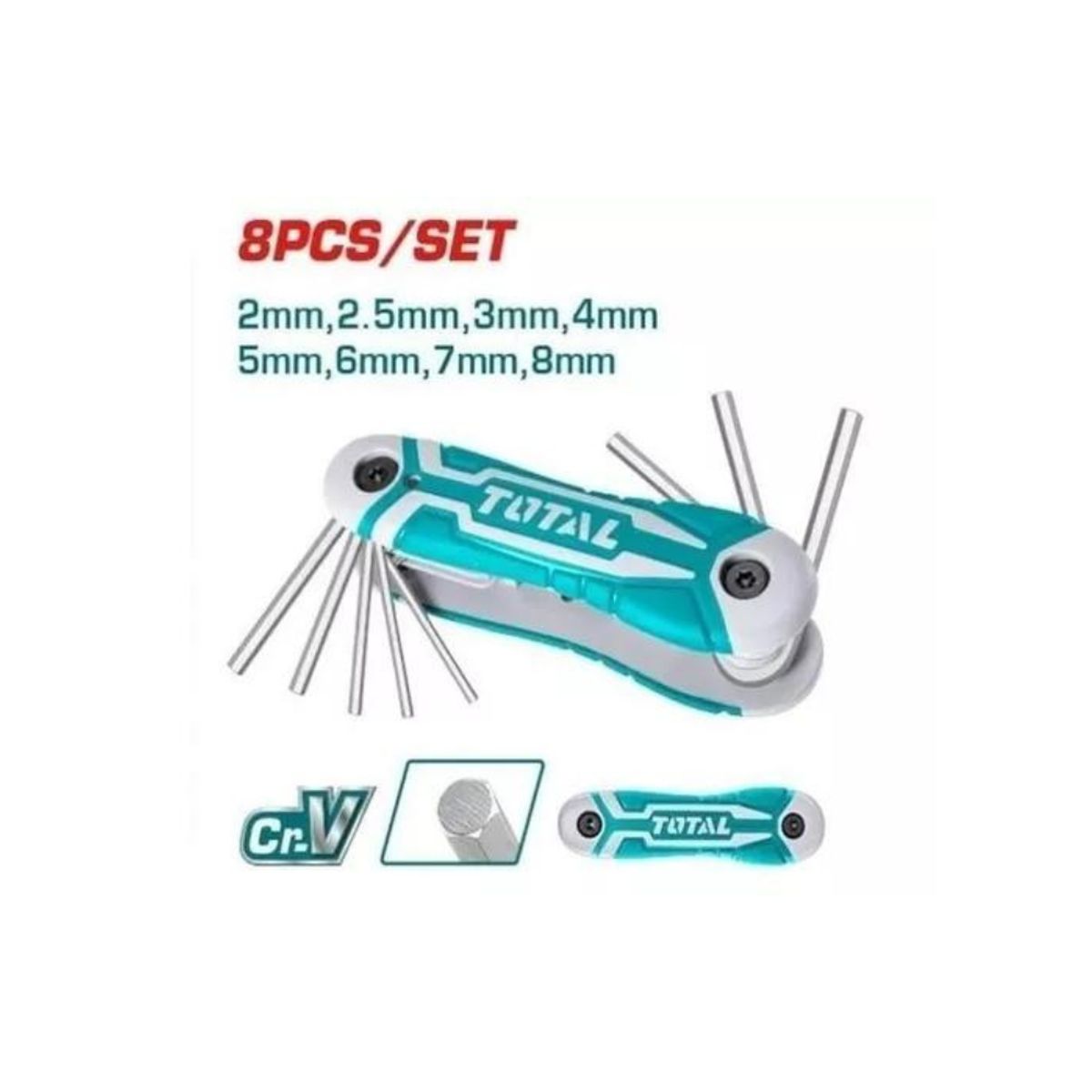 TOTAL - Juego Llaves Allen Hexagonales 2-8mm Total Tht1061826