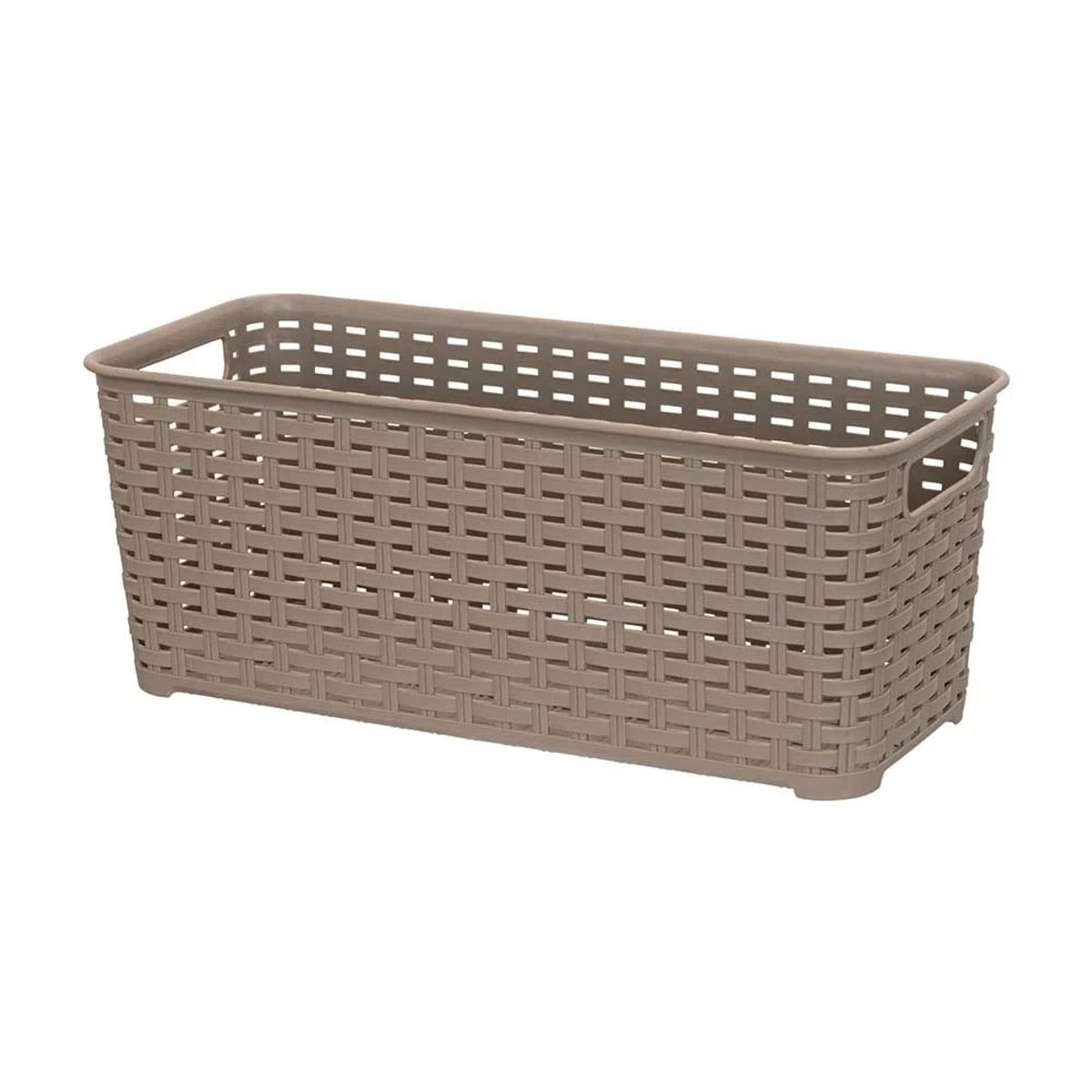 REYPLAST - Canastilla Canasta Organizadora Multiusos Rattan 5.5 Litros