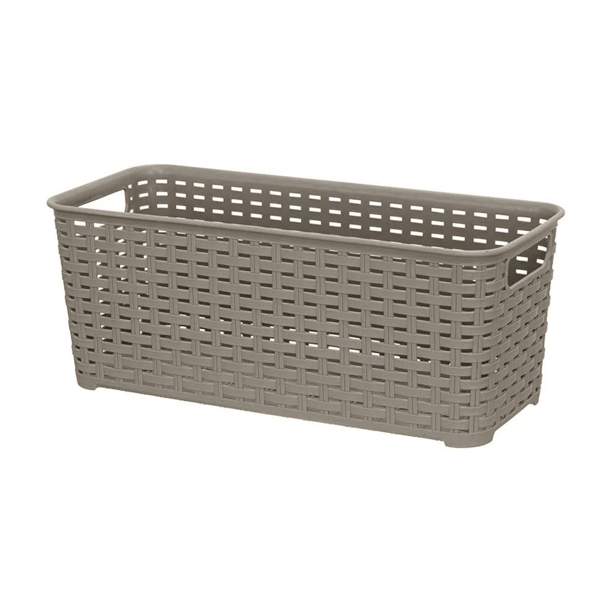REYPLAST - Canastilla Canasta Organizadora Multiusos Rattan 5.5 Litros