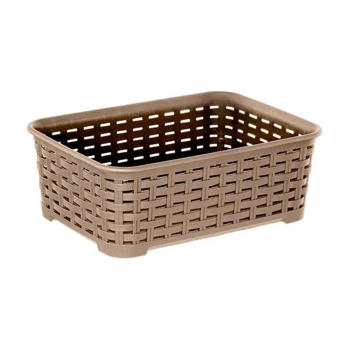 REYPLAST - Canastilla Canasta Organizadora Multiusos Rattan 1.4 Litros