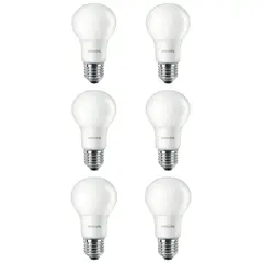 PHILIPS - Set 6 Ampolletas Led 6w=50w E27 Luz Calida 470 Lm