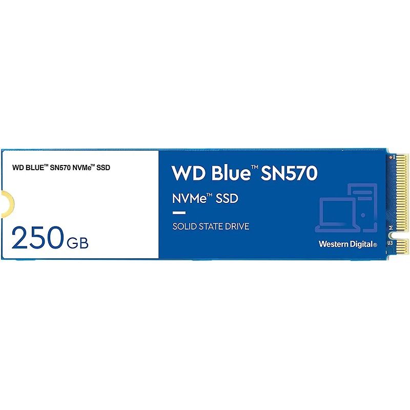 WESTERN DIGITAL - Unidad SSD Western Digital Blue SN570 250Gb Nvme SSD M.2 Pcie Gen3 X4