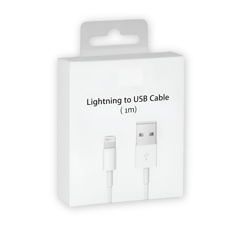 APPLE - Cable de Datos Apple Lightning a USB 1M Original MUQW3AM - Blanco