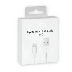 APPLE - Cable de Datos Lightning a USB 1M Original MUQW3AM - Blanco