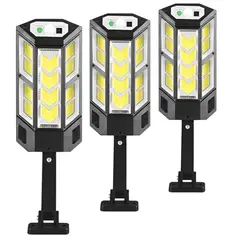 GENERICO - X3 Foco Led Solar Exterior Con Sensor Movimiento Focos 25w.
