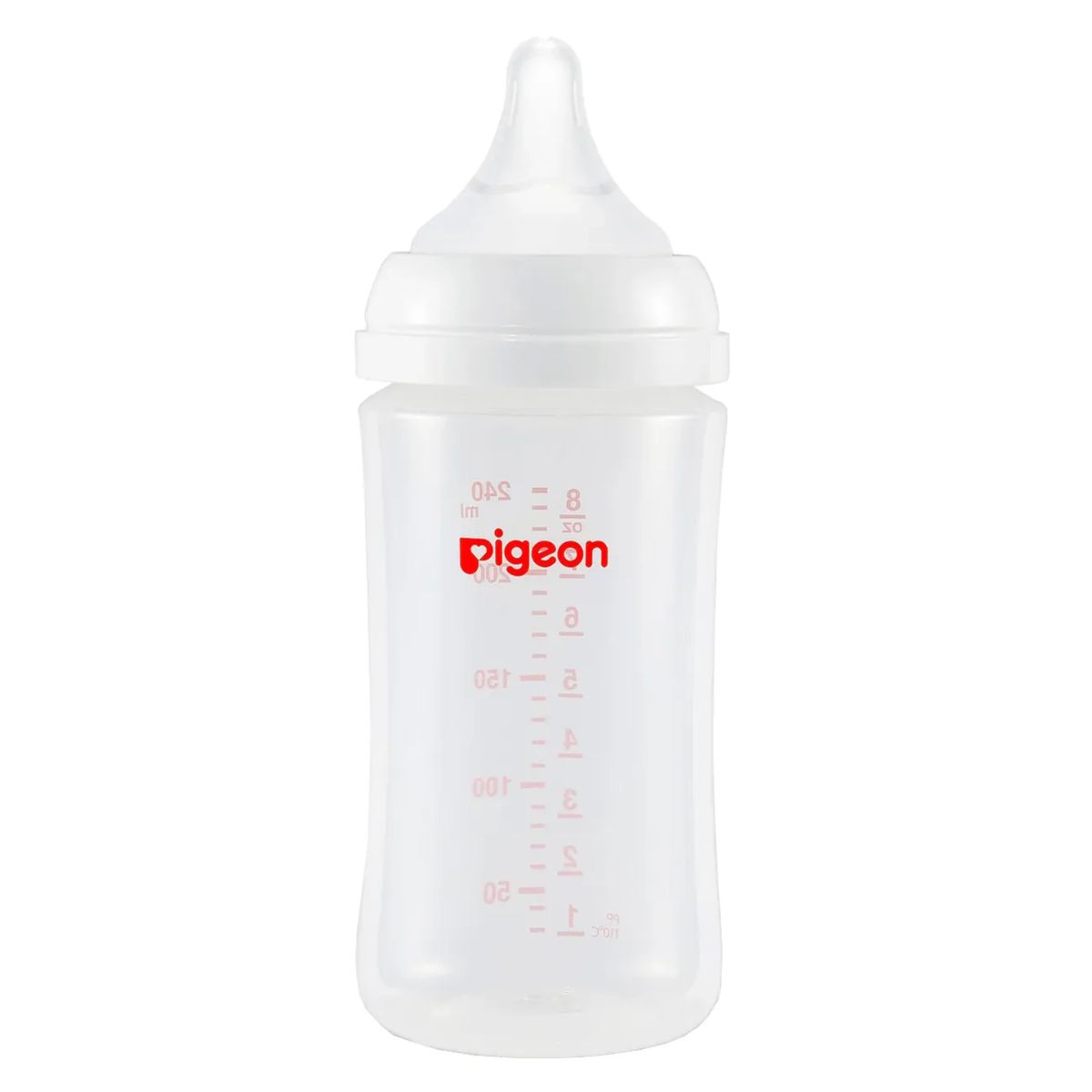 PIGEON - Mamadera Boca Ancha SofTouch PIGEON PP 240ml, 3 meses+