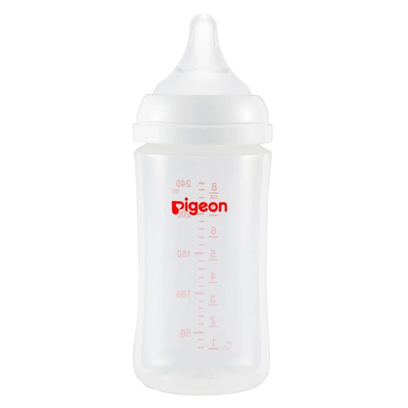 PIGEON - Mamadera Boca Ancha SofTouch PIGEON PP 240ml, 3 meses+