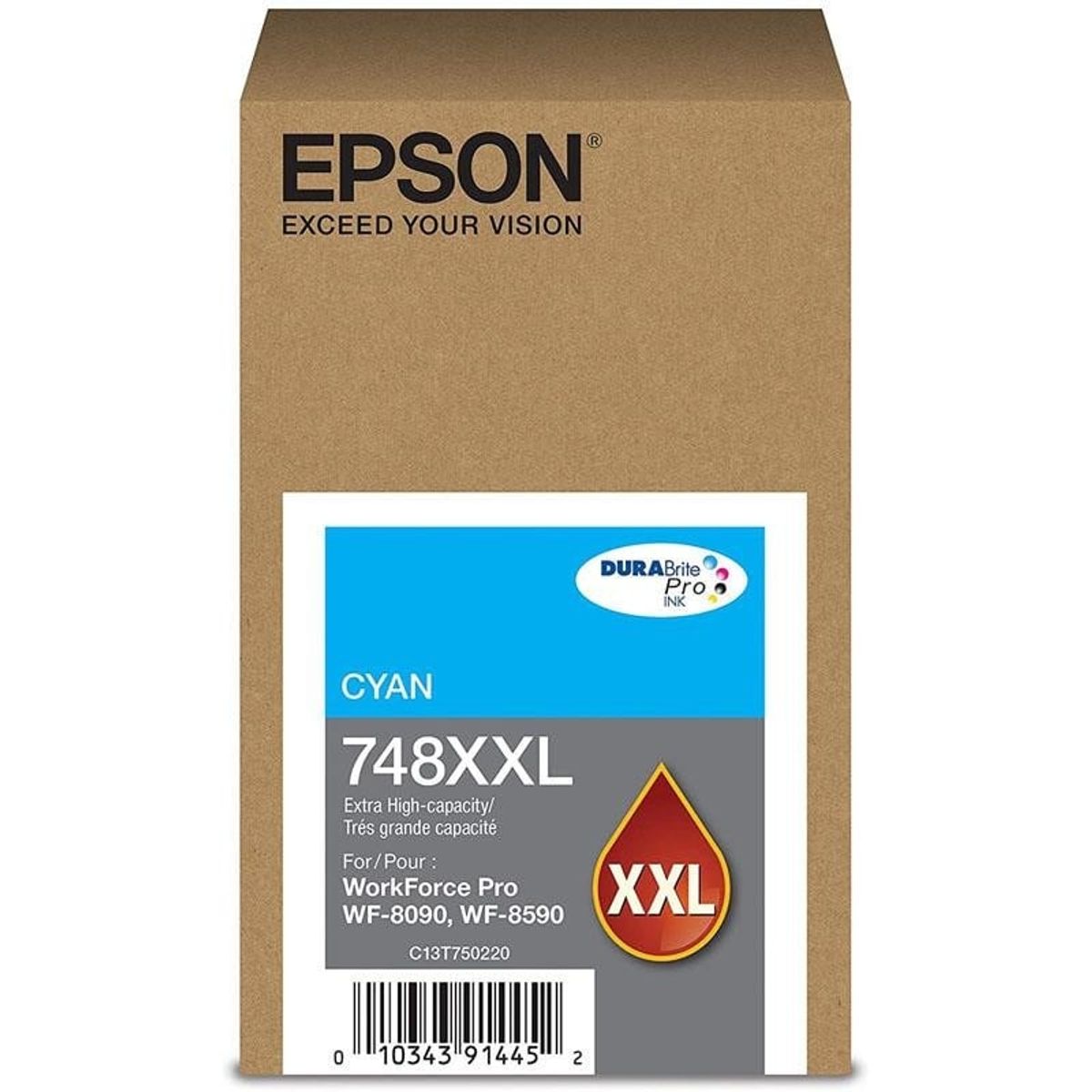 EPSON - Cartucho de Tinta Epson 748XXLpág. 7.000 Cyan T748XXL220-AL