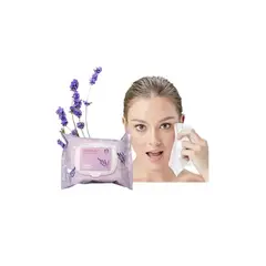 GENERICO - Toallitas Húmedas Desmaquillantes Hidratante 30 Unidades Lavanda