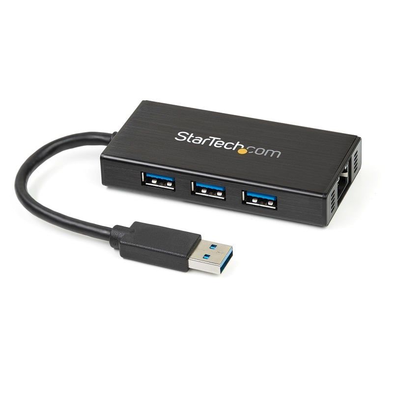 STARTECH - Adaptador Startech Hub ST3300GU3B USB-A a RJ-45/USB-A(3) 4 Puertos