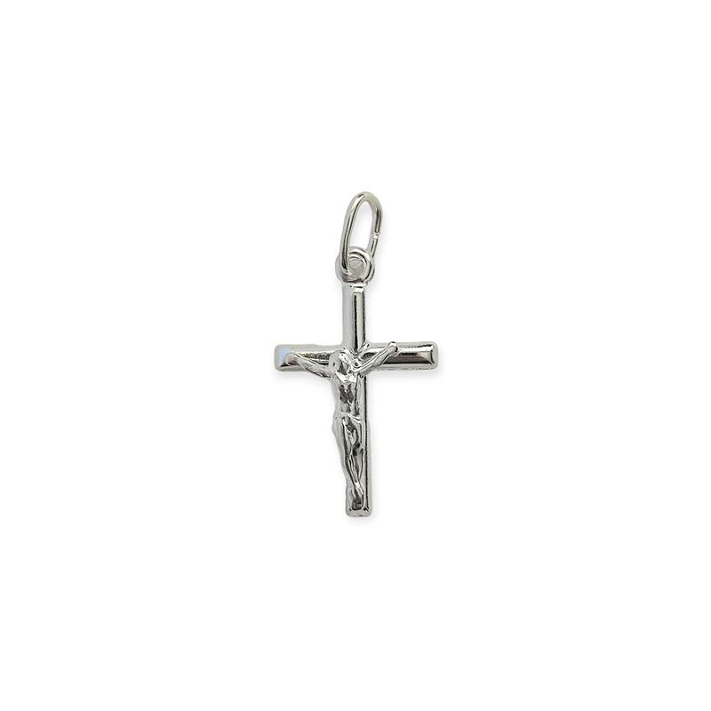 ANDREA COGGIOLA JOYAS - Colgante Cruz Cristo Tubo Plata Fina 925