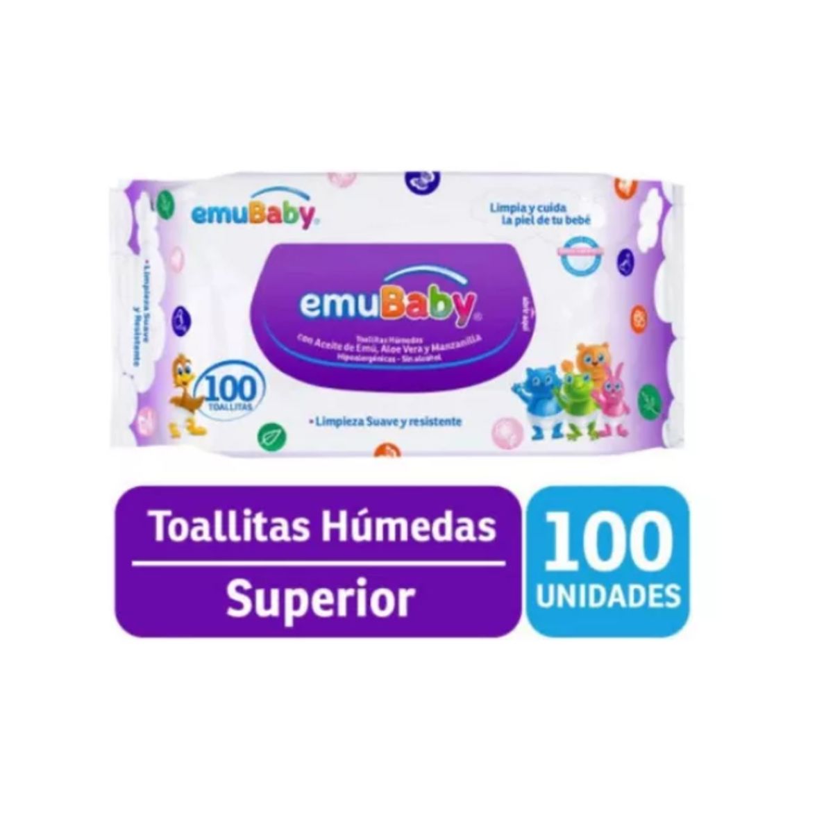 EMUBABY - Toallas Húmedas Emubaby Superior X12paq De 100und Cu