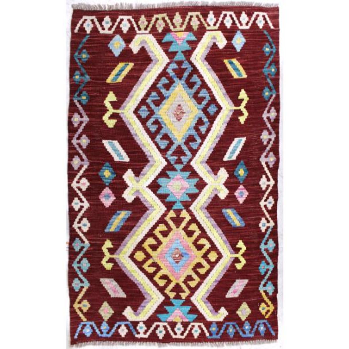 BAZHARS - ALFOMBRA BAZHARS 119X083 CM ARTESANAL KILIM VEGI