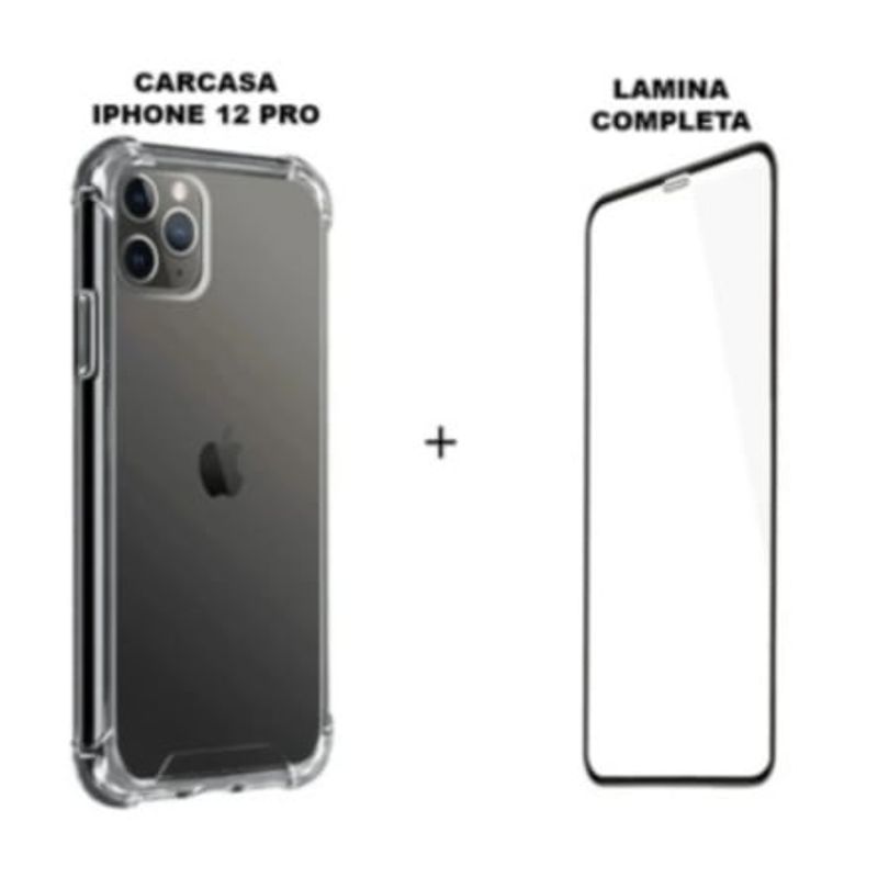 GENERICO - Kit Carcasa Reforzada + Lamina Compatible Con iPHONE 12 PRO